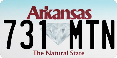 AR license plate 731MTN