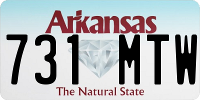 AR license plate 731MTW