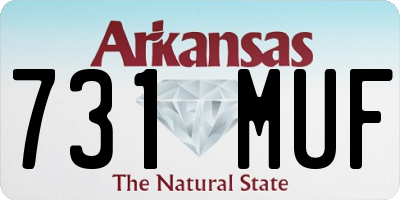 AR license plate 731MUF
