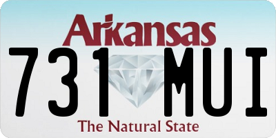 AR license plate 731MUI
