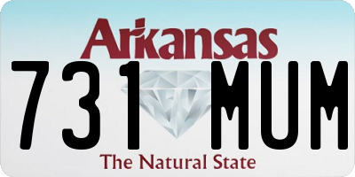 AR license plate 731MUM