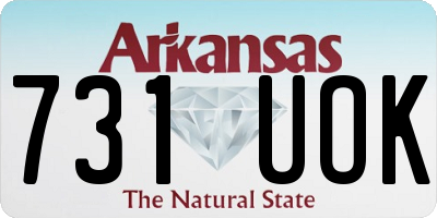 AR license plate 731UOK
