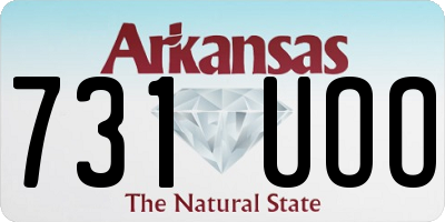 AR license plate 731UOO