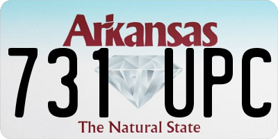 AR license plate 731UPC