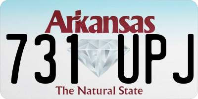 AR license plate 731UPJ