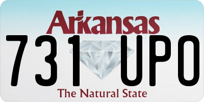 AR license plate 731UPO