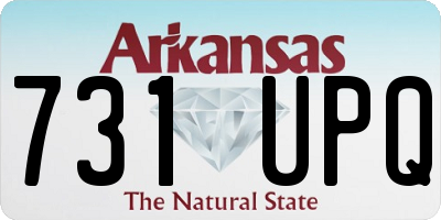 AR license plate 731UPQ