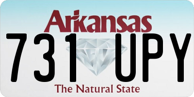AR license plate 731UPY