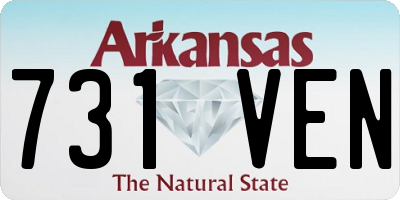 AR license plate 731VEN