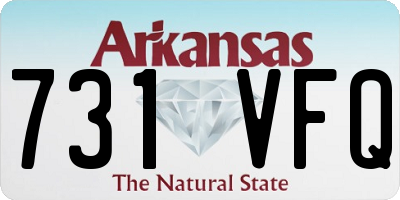 AR license plate 731VFQ