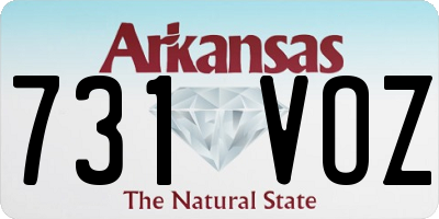 AR license plate 731VOZ