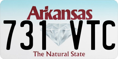 AR license plate 731VTC