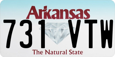 AR license plate 731VTW