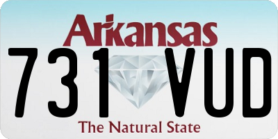 AR license plate 731VUD