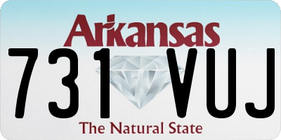 AR license plate 731VUJ