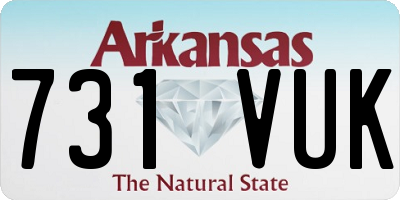 AR license plate 731VUK