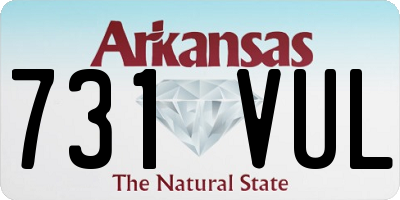 AR license plate 731VUL