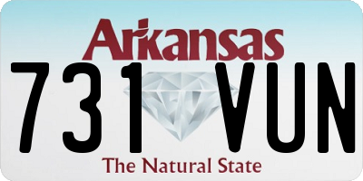 AR license plate 731VUN