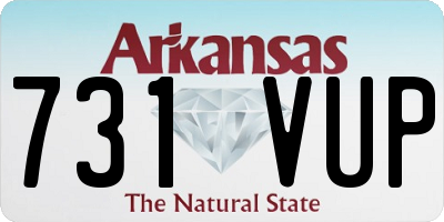 AR license plate 731VUP