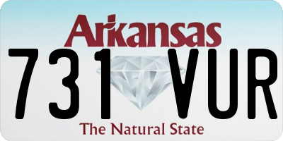 AR license plate 731VUR
