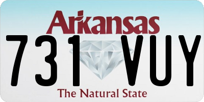 AR license plate 731VUY