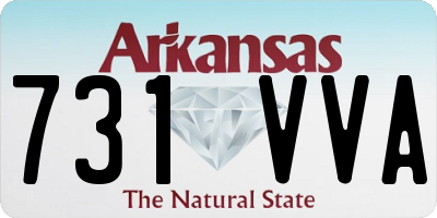 AR license plate 731VVA