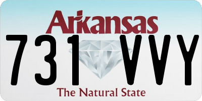 AR license plate 731VVY
