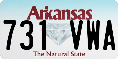 AR license plate 731VWA