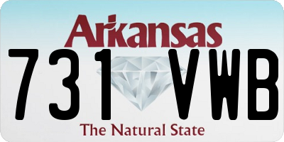 AR license plate 731VWB