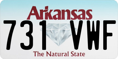 AR license plate 731VWF