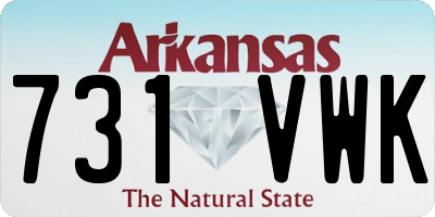 AR license plate 731VWK