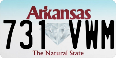 AR license plate 731VWM