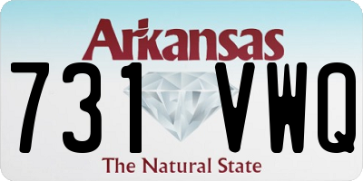 AR license plate 731VWQ