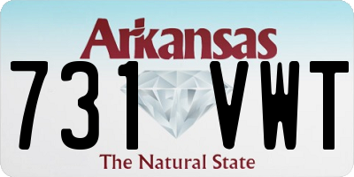 AR license plate 731VWT