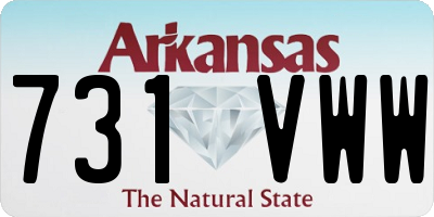 AR license plate 731VWW