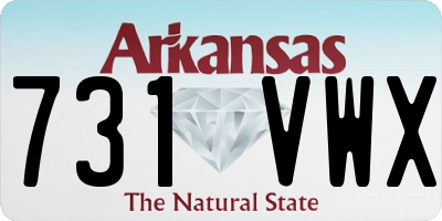 AR license plate 731VWX