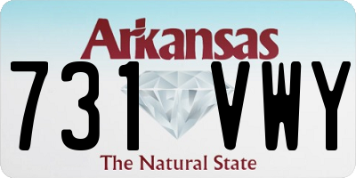 AR license plate 731VWY