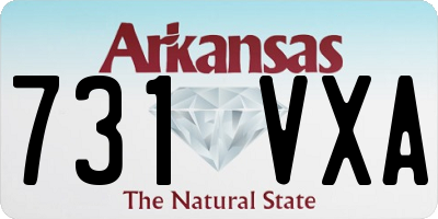AR license plate 731VXA