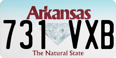 AR license plate 731VXB