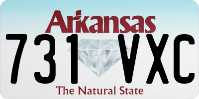 AR license plate 731VXC