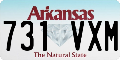 AR license plate 731VXM