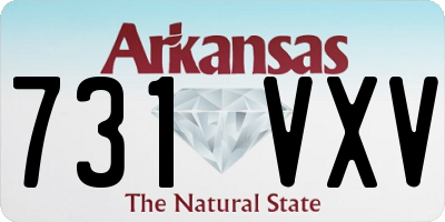 AR license plate 731VXV