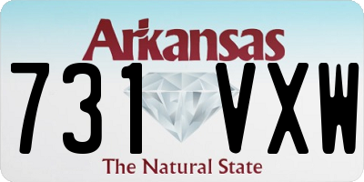 AR license plate 731VXW