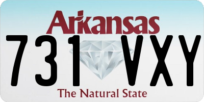AR license plate 731VXY