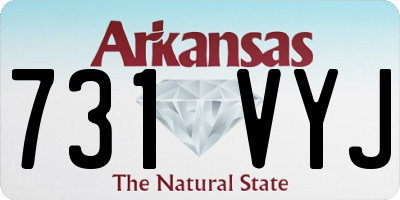 AR license plate 731VYJ