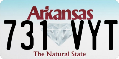 AR license plate 731VYT