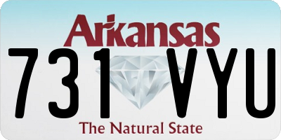 AR license plate 731VYU