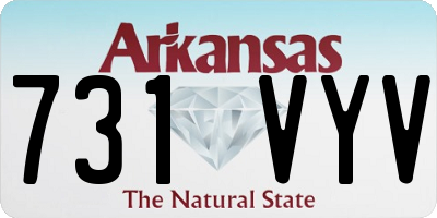 AR license plate 731VYV