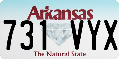 AR license plate 731VYX