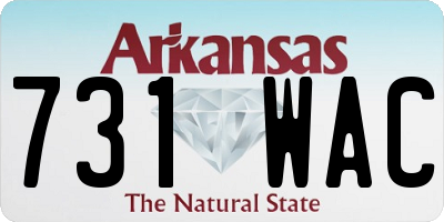 AR license plate 731WAC